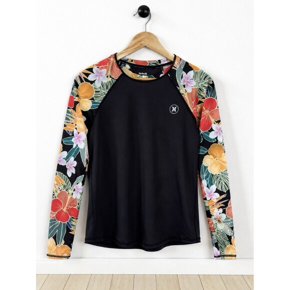 Hurley Other - Hurley Women's Large Rash Guard Swim Shirt UPF 50+ Long Sleeve Tropical Floral